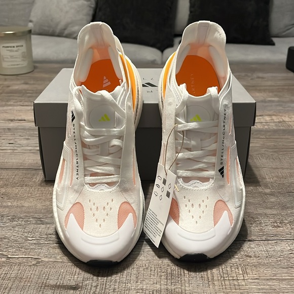 NWT Adidas by Stella McCartney Ultraboost 5 Shoes - White/Orange - IE8770 - Picture 16 of 17